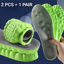 족저근막염 신발 키높이 평발 기능성 깔창 Latex Sport Insoles Soft High Elasticity Shoe Pads Orthotic Breathable Deodor, Green-Style2_39-40(255mm)