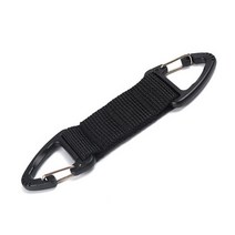 다용도 캠핑용 양방향 카라비너 열쇠고리 키링 물컵걸이, 블랙