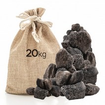 미미네스톤 세척 화산석블랙 20kg전후 크기모양랜덤, 없음, 1개
