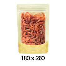 팩플러스 인쇄형크라프트팻트스탠드(지퍼형) 180x260 100매 / 크라프트스탠드 / 지퍼백스탠딩 / 포장지퍼백