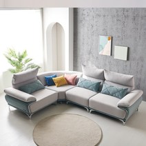 리빙룸가구/밀라노 소파 4인/6인 코너형 이태리 조야원단 코브라헤드, 4인용