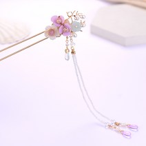 우리우리 여성 고대 사극 스타일 예쁜 꽃 머리핀 비녀 장식 촬영소품 머리장식 -38723