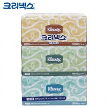 먼지없는 팝업 각티슈 크리넥스 콤비 200매 3팩 미니 콧물 곽 갑휴지 미용 두꺼운, 착한가격매우만족 본상품선택