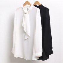아이우먼 빅사이즈사랑해요 4545L009 펄 목걸이 블라우스 BG