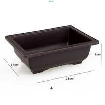 분재 사각 화분 다육식물 그릇 인테리어 원예용품 베란다 발코니 옥상 텃밭 주택 배양토 흙 미니 다육이 강낭콩 바질 애완식물 꽃다발 오피스 거실 카페 선물 실내화초(17X23)
