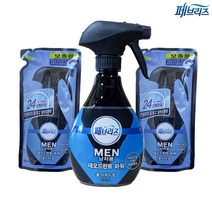 페브리즈 포맨 쿨 아쿠아 향 용기1(370ml)+리필2(320ml) 세트 땀냄새 제거 남성 남자 체취 데오드란트 파워