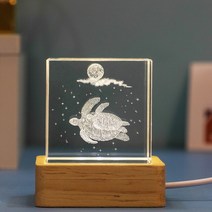 해양 스탈 공 조명 구체 스탠드 내부 조각 유리 데스크탑 품 스마스 선물, 08 sea turtle_02 5cm