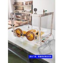 아크릴 진공챔버 밀폐 진공게이지 시험기 탈포 밀봉, 진공함 300x300x300 mm