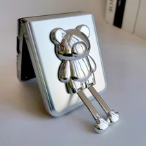 PTSTUDIO 제트플립4 3 곰돌이 퀵스텐드 진주 스트랩 폰 케이스