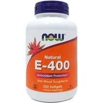 Now Foods 나우 푸드 네츄럴 비타민 E 400 IU 250 소프트젤