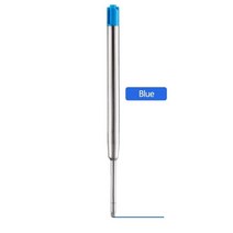 금속 볼펜 리필 블루 레드 블랙 잉크 중간 롤러 파커 학교 사무실 문구 용품 5 개, 03 5 Blue refills