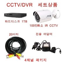 CCTV DVR 4채널 풀세트 전선연결단자