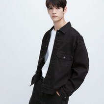 유니클로 청자켓 다크 그레이 남녀공용 데님 재킷 대학생 점퍼