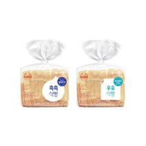 롯데 비상식량 사무실과자 기린이네 아침대용 식빵 2봉(촉촉1 우유1) 탕비실 단체간식, 2개