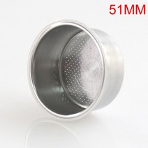 알루미늄 합금 51mm 탬퍼 수제 커피 프레스 파우더 해머 에스프레소 메이커 카페 바리 스타 도구 기계 액세서리, 더블 바스켓 51mm