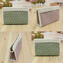 마이몰12 면마 레이스 파우치 메이크업가방 화장품파우치제작