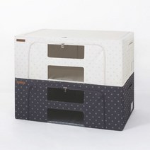 [홈앤하우스] 메이븐 프리미엄 리빙박스 120L 2P, 상세 설명 참조, 색상:닛트바닐라, 색상:닛트바닐라