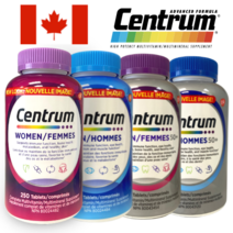 캐나다 센트룸 종합비타민 대용량 250정 + 발포종합비타민 C, 센트룸 여성용 250정