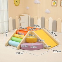 키즈 카페 유치원 클라이밍 미끄럼틀 활동적인 놀이, 감각 통합 조합 D  수출 품질 - 항균