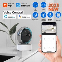 어린이집녹음기 초소형녹음기 소형녹음기 tuya 스마트 라이프 ip 카메라 alexa amp Google 음성 제어 미니 홈 무선 와이파이 모니터링 cctv hd 나이트 비전, 당신의 Alexa 128g 카드, 영국 플러그