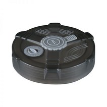 티테이블 물통 뚜껑이 있는 부구통 뚜껑 자동 다기 양수통 플라스틱 와이드 침통 액세서리, 그레이 통커버튼