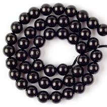 순지트 슌가이트 원석 팔찌 목걸이 천연 흑연 스톤 비즈 만들기 블랙 엘리트, 검은색, 8mm 4546개