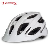 ESSEN 자전거 헬멧 승마 헬멧 전기 자동차 산악 자전거 헬멧 스포츠 안전 보호 장비, S/M(55-59)cm, 하얀색