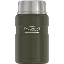Thermos 스테인리스 킹 진공 보냉 도시락 미드나이트 블루 710ml 포함 158383, 아미 그린
