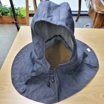 안전한 용접두건 고급형 데님 용접보호구 용접 모자 페이스보호 미디어나무, 용접청두건, 1개
