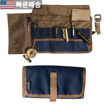 [LOCHBY 정품] 공구 롤 20.3 x 40.6cm(8 16인치) (펼쳐짐) - 펜 도구 등을 위한 견고한 일상 휴대용 정리함 왁스 캔버스로 만든 남성 및 여성용 전술 액세, Navy