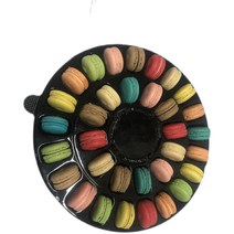 마카롱 진열대 디저트 스탠드 선물 파티 카페 전시 쇼케이스, 검은색