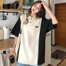 DFMEI 셔츠 반팔 티셔츠 여 인스톰 루즈핏 bf 나른한 mschf 상의