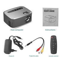 빔프로젝터 가정용 캠핑용 LEJIADA-T20 미니 휴대용 보관 가방 1080P USB HD 320x240 픽셀 LED 홈 포토 미디어 비디오 플레이어 시네마 프로젝터, [03] T20 Gray, [02] 미국 플매트 카펫 러그