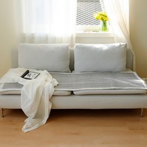 [르헤브] 깅엄체크 시어서커 쇼파패드 3인용