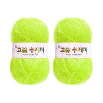 울클럽 별꽃수세미 만들기 DIY 고급수세미실 2볼세트, 126형광노랑