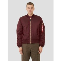 NWT Men’s 알파인더스트리 MA-1 Slim Fit European Fit 자켓 Maroon Sz XS & S