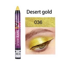 아이쉐도우 아이메이크업 아이 스틱 글리터 섀도우 팔레트 펄아이 애교살 눈화장 new 36 color 펜 립 펜슬 방수 2 in 1 ey shadow 방수 오래 지속되는 진주 펜, 36데저트 골드