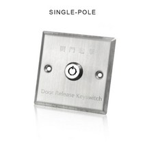 출입 조절 스위치 장착 스테인레스 스틸 골드속 키 로터리 선택기 비상 문 86mm 출구 버튼, [01] Single Pole