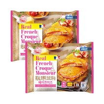 오뚜기 리얼프렌치크로크무슈 베이컨치즈 130Gx4 x2봉, 리얼프렌치크로크무슈 베이컨치, 130g, 2개