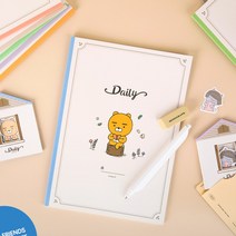 카카오프렌즈 신학기 데일리 무선제본 노트 콘, 5개