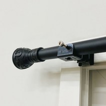 편한리빙 안뚫어고리 못 없이 다는 커튼봉 브라켓 + 커튼봉 세트, 블랙(1세트3개입) + 14자 커튼봉