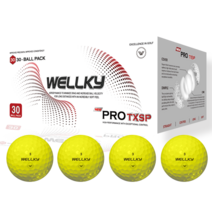 웰키 30구 화이트/컬러 골프공 고반발 비거리 전용 30알 1세트 WELLKY, 옐로우, 30개