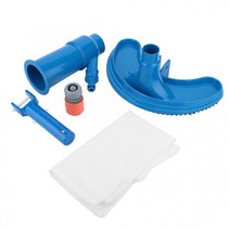 수영장청소기 수중청소기 수영장 진공 청소기 세트 청소 도구 흡입 헤드 연못 진공청소, 파란색