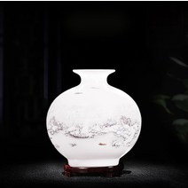 달항아리화병 호리병 도자기 백자 유리 꽃병 인테리어 중국어 Jingdezhen 세라믹 꽃병 액세서리 매장 호텔, 04 style4