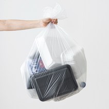배접 재활용 분리수거 쓰레기 비닐 봉투, 60L 검정 400매, 100개