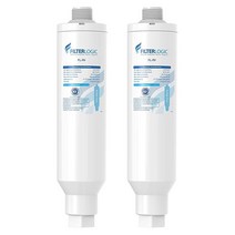 Filterlogic RV 및 해양 인라인 정수 필터 보트 NSF 인증 캠핑카 원예 심기 트레일러 또는 모터 홈 KDF 2개 팩, Without Hose Protector