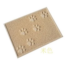 강아지 고양이 유골함 고양이 쓰레기 매트 PVC 방수 비 슬립 트 랩퍼 침대 패드 집 청소 애완 동물 30*40CM, beige