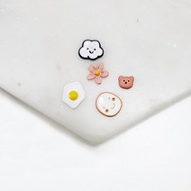 키치 데코 네일 파츠 5종(3개입), 구름이