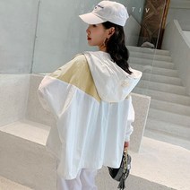 Aug.07 278번 여성 아우터 여 봄가을 캐주얼 자외선차단 얇은 여름 루즈핏 래시가드 패치 톱Z
