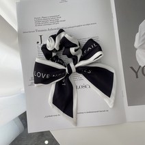 DFMEI.실크 스카프.Silk scarf.프렌치 사틴 헤어 리본 리본 리본 대장 헤어 스카프